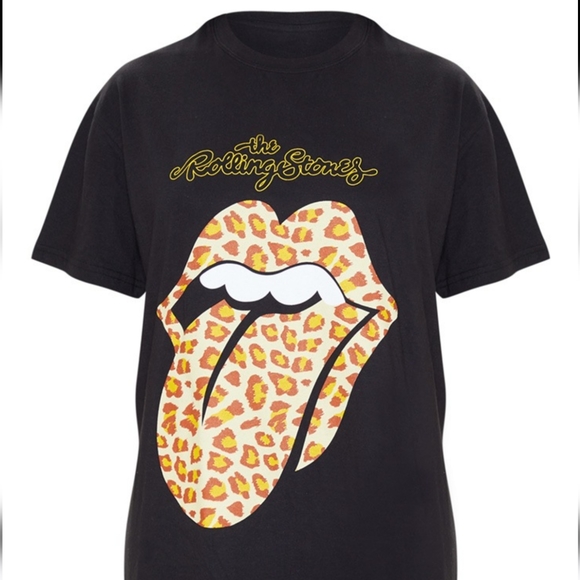Rolling Stones Tongue Oversized T Shirt Dress - Picture 4 of 10